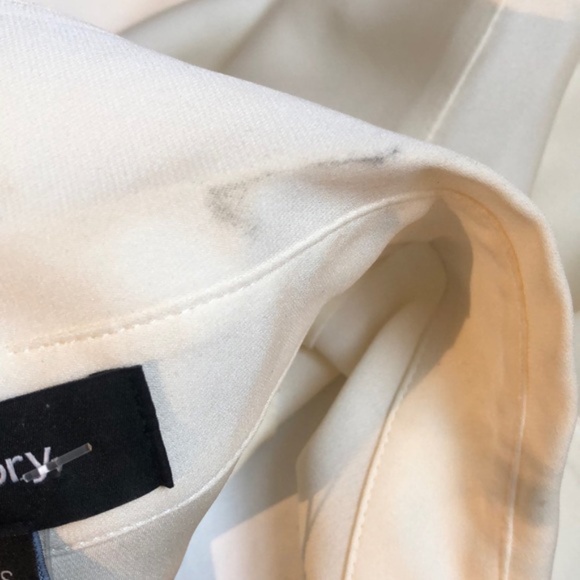 Theory Ivory Core Stretch Silk Classic Fitted Shirt - Picture 8 of 10